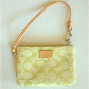 Coach legacy signature small wristlet