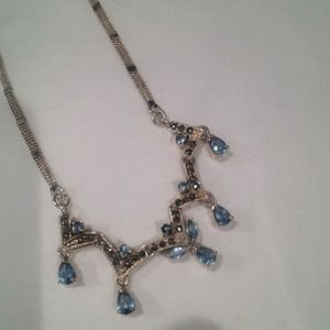 💜SOLD💜Sterling Blue Topaz Necklace Earring set
