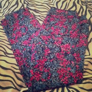 Floral skinny pants