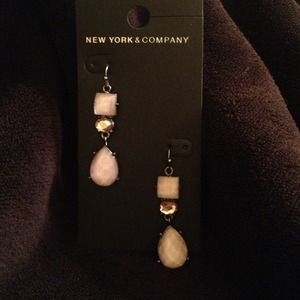 New York & Company pale pink dangling earrings