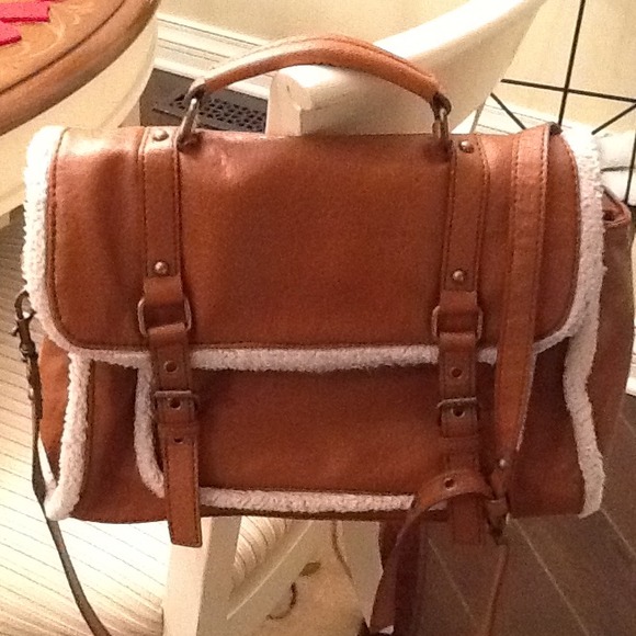 Sold Aldo camel purse pockets on side
