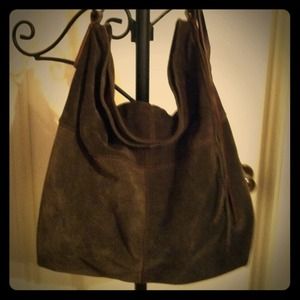 SOLD! Lucky Brand large brown suede bag. SOLD!