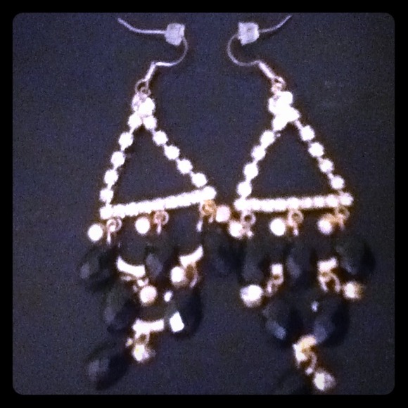 Triangle bling bling earrings