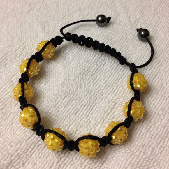 Beautiful Yellow Shamballa Bracelet