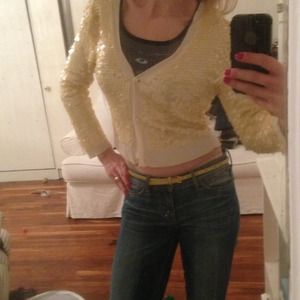 Cute butter ivory shine New York shimmer   Cardi