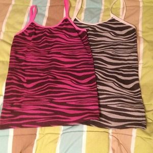 Stretchy Zebra Print Tanks