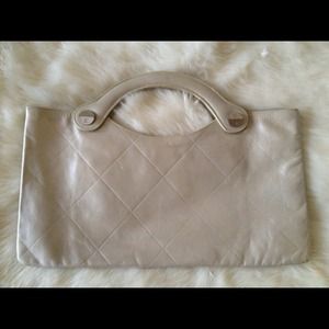 Chanel leather envelope clutch.