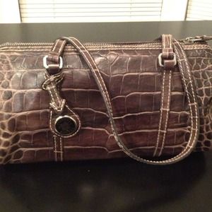 Dooney & Bourke purple Croc Handbag