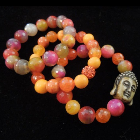 Hand made stretch buddha set