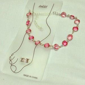 Pink Anklet & Toe Ring