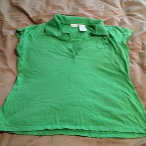 Green polo shirt