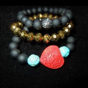 Stretch bracelet set