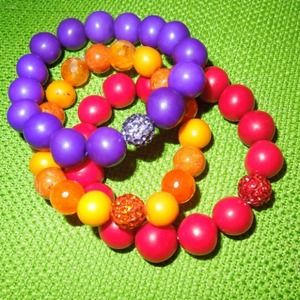 Shamballa stretch bead set
