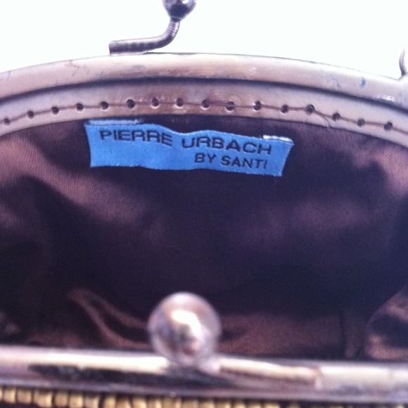 Beaded, sequined evening bag. Rich browns & greens - Picture 4 of 4