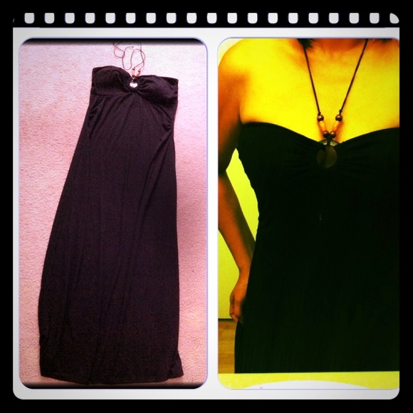 Black maxi dress