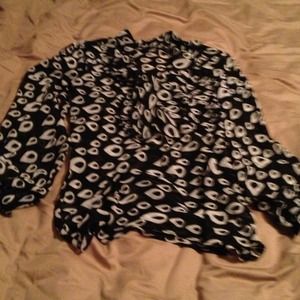 Long sleeve sheer top