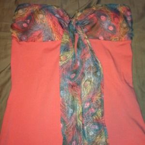 Brand new coral tube top! RESERVED