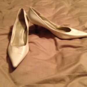 Ivory kitten heels