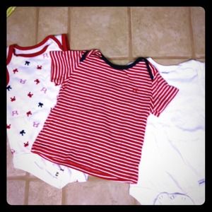 3 PC set. Crab, red white & navy