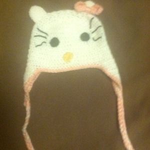 Hello Kitty Crochet Baby Ear Flap Hat