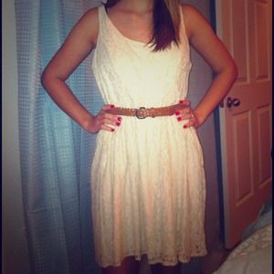 Cream lace dress!