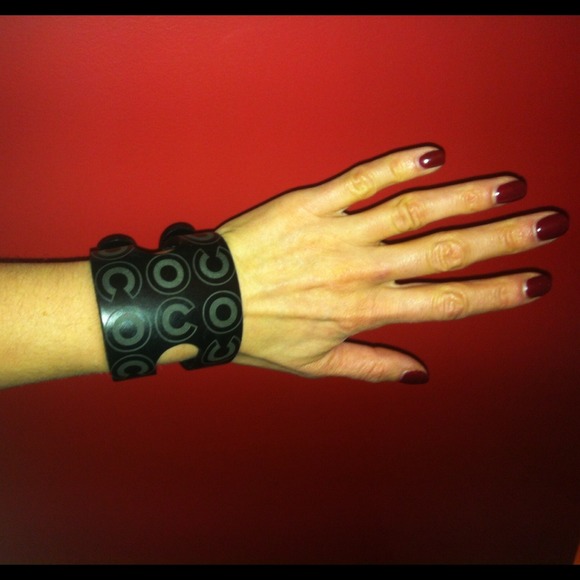 COCO Chanel Leather Wrap Cuff Bracelet