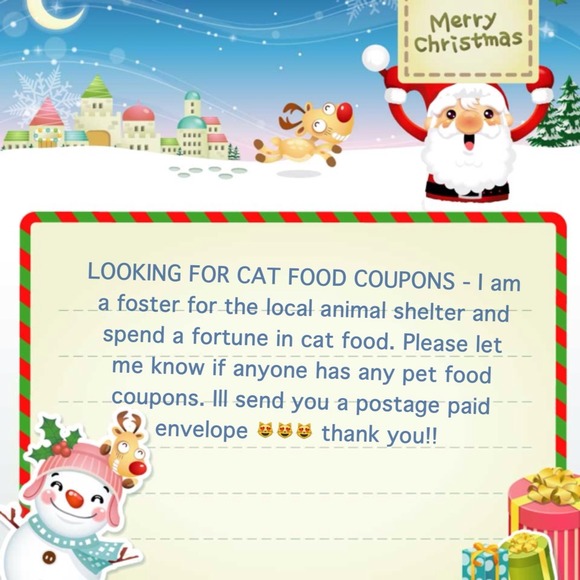 WANTED: cat food and cat litter coupons 😺😺