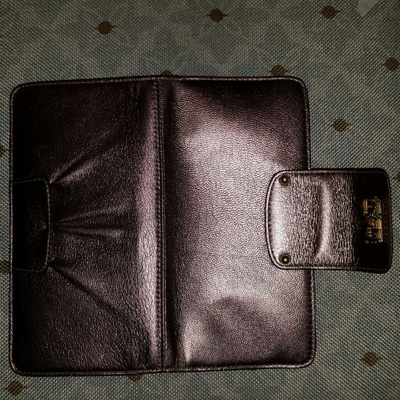 Metallic pink coach wallet