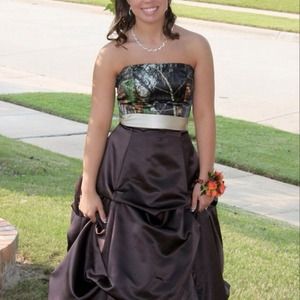 Camo Prom dress. and necklace