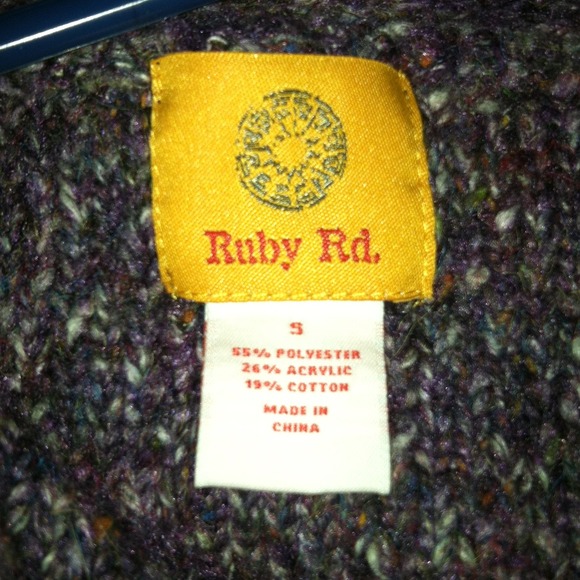 *sold* Ruby Rd Purple Sweater Size S - Picture 2 of 3