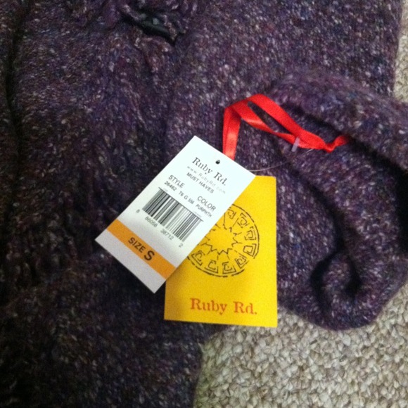 *sold* Ruby Rd Purple Sweater Size S - Picture 3 of 3