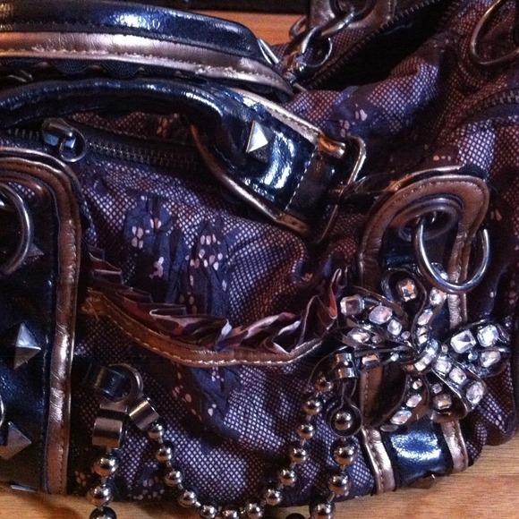 Like new betsey Johnson lace/studded bag