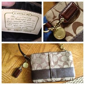 REAL Coach Wristlet brown