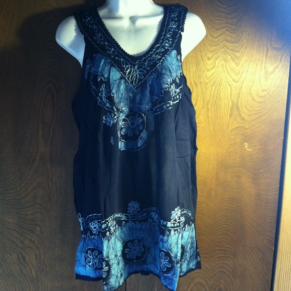Royal blue sleeveless top