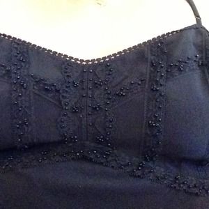 Nicole Miller Beaded Black on Black Cocktail dress