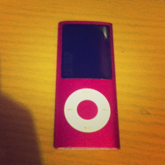 Pink iPod nano.
