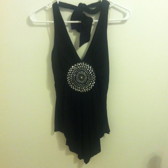 Beautiful black wavy halter - Picture 1 of 2