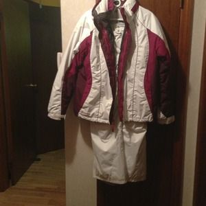 Ski jacket ( 3 in 1) and ski pants womens