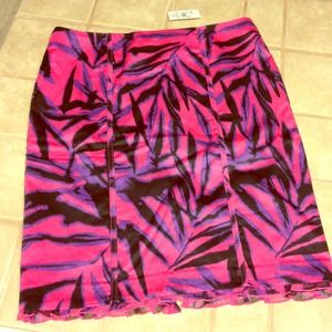 Skirt hot pink & zebra size 8