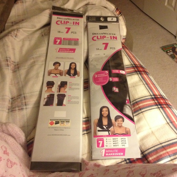 DreamEeaver Clip in 100%human hair extensions.