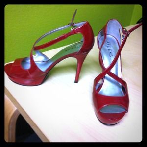 RESERVED Guess Strappy Open Toe Heels