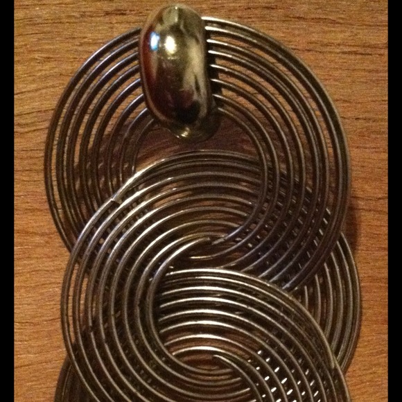 Vintage Silver spiral earrings - Picture 2 of 2