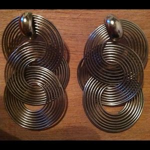 Vintage Silver spiral earrings