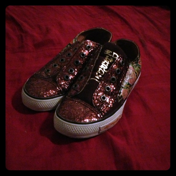 Traded 2 pairs of jeans Ed Hardy Shoes for Girls