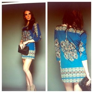 Dresses & Skirts - Blue Aztec print dress Dresses & Skirts - Blue Aztec print dress