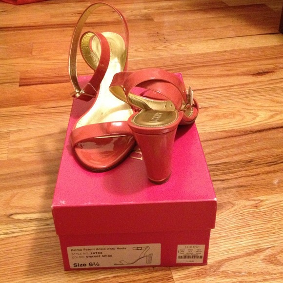 J crew Palma patent ankle wrap heels - Picture 2 of 4