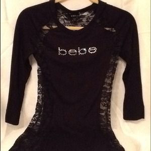 New, Never worn. Black Lace Contrast Top