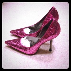 Pink Glitter Pumps- GUESS Size 6.5