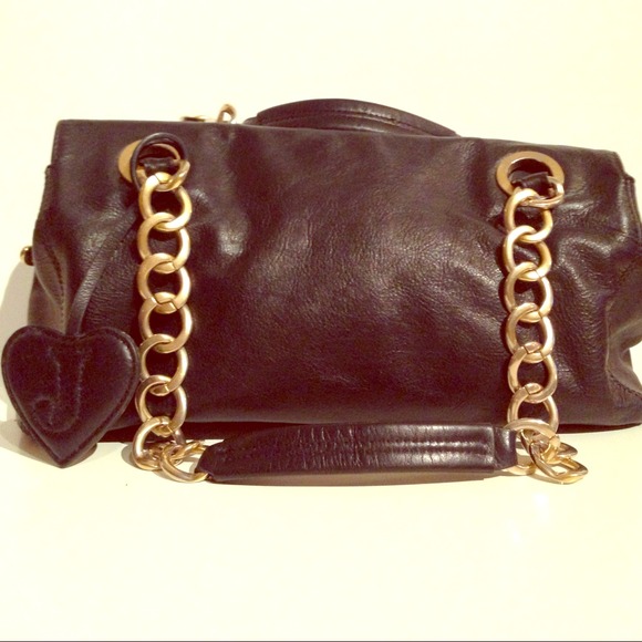 ⬇️Juicy Couture authentic black leather handbag!