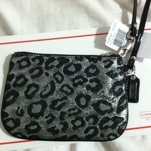 Coach cheetah wristlet